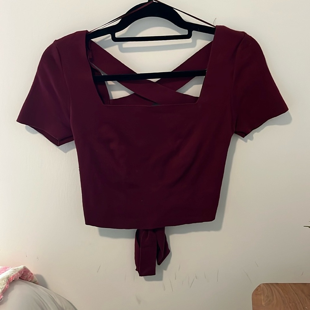 Maroon crop top